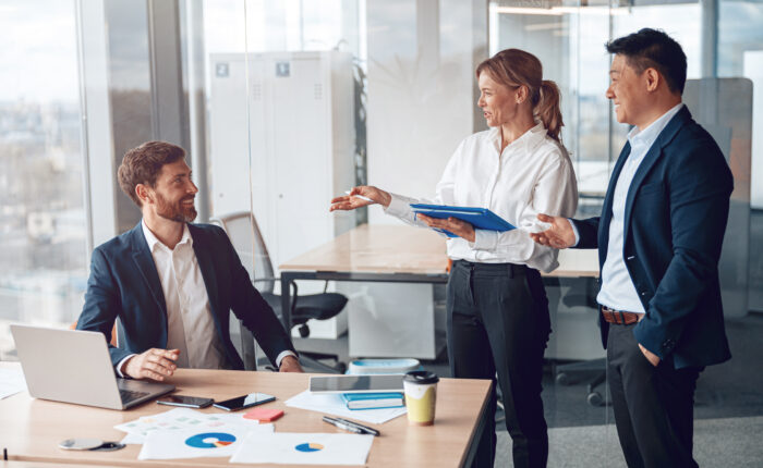 Business professionals building connections through trusted relationships