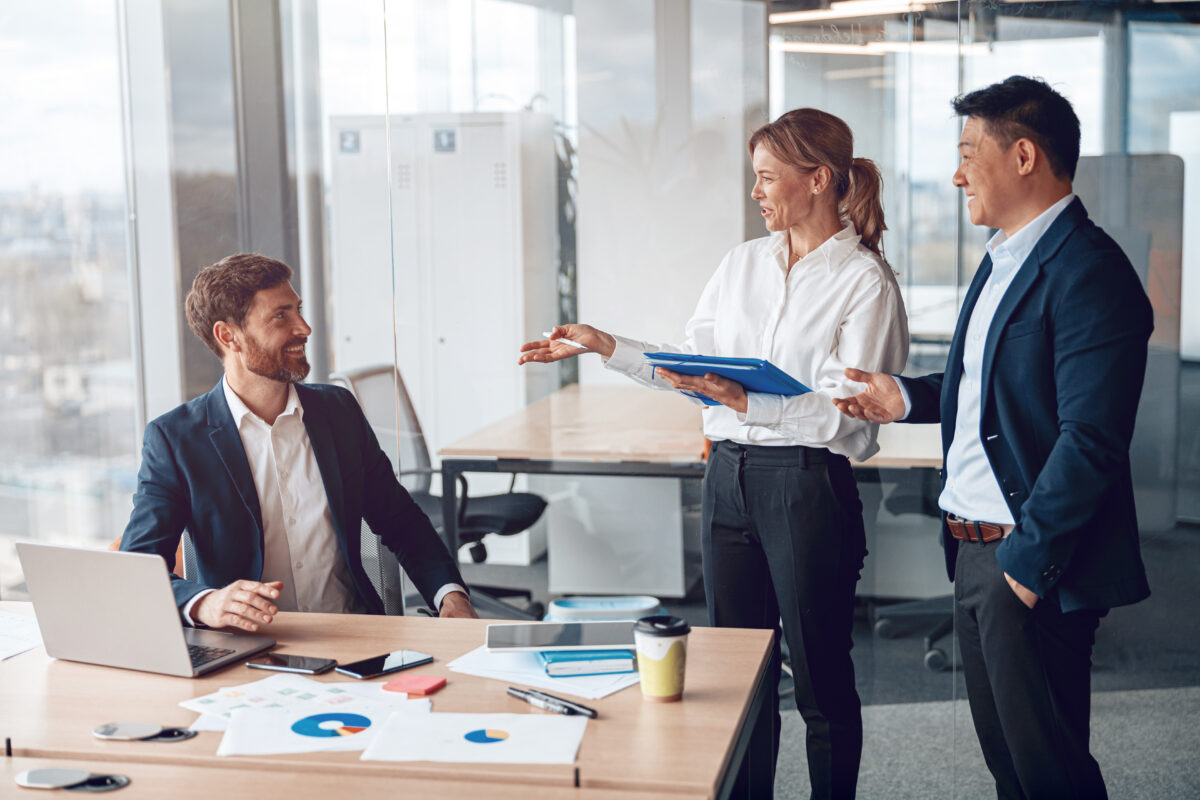 Business professionals building connections through trusted relationships
